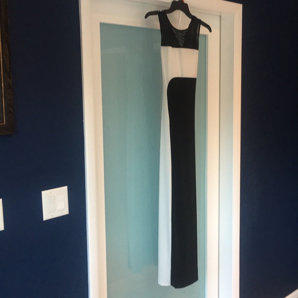Sandra Darren Mesh Maxi Dress